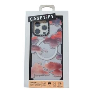R4-O CASETiFY Impact Case with Magsafe for Apple iPhone 15 Pro‎ - Clouds